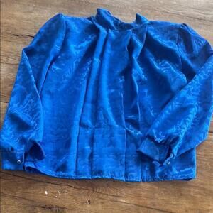 CHISTINA VINTAGE BLUE BLOUSE